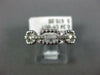 ESTATE .08CT DIAMOND 14KT WHITE GOLD OVAL LINK DESIGN WEDDING ANNIVERSARY RING