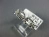 ESTATE .08CT DIAMOND 14KT WHITE GOLD OVAL LINK DESIGN WEDDING ANNIVERSARY RING