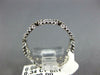 ESTATE .08CT DIAMOND 14KT WHITE GOLD OVAL LINK DESIGN WEDDING ANNIVERSARY RING