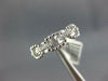 ESTATE .08CT DIAMOND 14KT WHITE GOLD OVAL LINK DESIGN WEDDING ANNIVERSARY RING