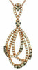 ESTATE .62CT WHITE & FANCY CHOCOLATE DIAMOND 14K ROSE GOLD TEAR DROP FUN PENDANT