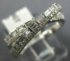 .56CT DIAMOND 14KT WHITE GOLD 3D ROUND & BAGUETTE CRISS CROSS INFINITY LOVE RING