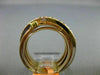 ESTATE WIDE .65CT PINK & FANCY YELLOW DIAMOND 18KT ROSE GOLD MULTI ROW LOVE RING