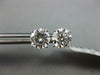 GIA CERTIFIED 2.01CT DIAMOND 18KT WHITE GOLD 3D CLASSIC ROUND STUD EARRINGS