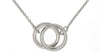 ESTATE .45CT DIAMOND 14KT WHITE GOLD 3D LOVE KNOT CLASSIC FUN NECKLACE