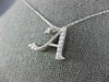 ESTATE .12CT DIAMOND 14KT WHITE GOLD 3D CLASSIC A SCRIPT INITIAL PENDANT