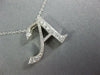 ESTATE .12CT DIAMOND 14KT WHITE GOLD 3D CLASSIC A SCRIPT INITIAL PENDANT