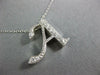 ESTATE .12CT DIAMOND 14KT WHITE GOLD 3D CLASSIC A SCRIPT INITIAL PENDANT