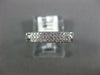 ESTATE .19CT DIAMOND 18KT WHITE GOLD 3D RECTANGULAR 3 ROW PAVE ANNIVERSARY RING