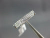 ESTATE .19CT DIAMOND 18KT WHITE GOLD 3D RECTANGULAR 3 ROW PAVE ANNIVERSARY RING