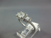 GIA LARGE 1.41CT DIAMOND 14K WHITE GOLD ASSCHER PRINCESS 3 STONE ENGAGEMENT RING