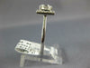 GIA LARGE 1.30CT DIAMOND 14KT WHITE GOLD ASSCHER & ROUND SQUARE ENGAGEMENT RING