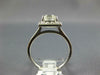 GIA LARGE 1.30CT DIAMOND 14KT WHITE GOLD ASSCHER & ROUND SQUARE ENGAGEMENT RING