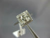 GIA LARGE 1.30CT DIAMOND 14KT WHITE GOLD ASSCHER & ROUND SQUARE ENGAGEMENT RING