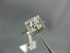 GIA LARGE 1.30CT DIAMOND 14KT WHITE GOLD ASSCHER & ROUND SQUARE ENGAGEMENT RING