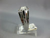 WIDE .65CT DIAMOND 14KT WHITE GOLD 3D PRINCESS INVISIBLE MATTE & SHINY MENS RING