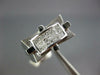 WIDE .65CT DIAMOND 14KT WHITE GOLD 3D PRINCESS INVISIBLE MATTE & SHINY MENS RING