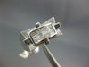 WIDE .65CT DIAMOND 14KT WHITE GOLD 3D PRINCESS INVISIBLE MATTE & SHINY MENS RING