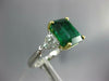 CERTIFIED 5.03CT DIAMOND & AAA EMERALD PLATINUM 18KT YELLOW GOLD ENGAGEMENT RING