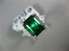 CERTIFIED 5.03CT DIAMOND & AAA EMERALD PLATINUM 18KT YELLOW GOLD ENGAGEMENT RING