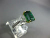 CERTIFIED 5.03CT DIAMOND & AAA EMERALD PLATINUM 18KT YELLOW GOLD ENGAGEMENT RING