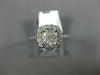 GIA 1.09CT DIAMOND 14KT WHITE GOLD CUSHION & ROUND HALO CLASSIC ENGAGEMENT RING