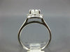 GIA 1.09CT DIAMOND 14KT WHITE GOLD CUSHION & ROUND HALO CLASSIC ENGAGEMENT RING