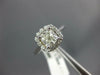 GIA 1.09CT DIAMOND 14KT WHITE GOLD CUSHION & ROUND HALO CLASSIC ENGAGEMENT RING