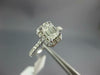 GIA LARGE 1.24CT DIAMOND 14K WHITE GOLD EMERALD CUT & ROUND HALO ENGAGEMENT RING