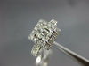 GIA 1.48CT DIAMOND 14KT WHITE GOLD 3D ASSCHER & ROUND SQUARE ENGAGEMENT RING SET