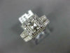 GIA 1.48CT DIAMOND 14KT WHITE GOLD 3D ASSCHER & ROUND SQUARE ENGAGEMENT RING SET