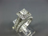 GIA 1.48CT DIAMOND 14KT WHITE GOLD 3D ASSCHER & ROUND SQUARE ENGAGEMENT RING SET