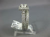 GIA 1.48CT DIAMOND 14KT WHITE GOLD 3D ASSCHER & ROUND SQUARE ENGAGEMENT RING SET