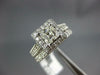 GIA 1.48CT DIAMOND 14KT WHITE GOLD 3D ASSCHER & ROUND SQUARE ENGAGEMENT RING SET