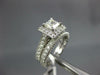 GIA 1.48CT DIAMOND 14KT WHITE GOLD 3D ASSCHER & ROUND SQUARE ENGAGEMENT RING SET