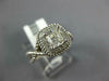 GIA LARGE 1.05CT DIAMOND 14KT WHITE GOLD 3D CUSHION FILIGREE ENGAGEMENT RING