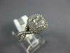 GIA LARGE 1.05CT DIAMOND 14KT WHITE GOLD 3D CUSHION FILIGREE ENGAGEMENT RING