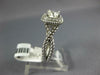 GIA LARGE 1.05CT DIAMOND 14KT WHITE GOLD 3D CUSHION FILIGREE ENGAGEMENT RING