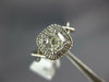 GIA LARGE 1.05CT DIAMOND 14KT WHITE GOLD 3D CUSHION FILIGREE ENGAGEMENT RING