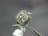 GIA LARGE 1.05CT DIAMOND 14KT WHITE GOLD 3D CUSHION FILIGREE ENGAGEMENT RING