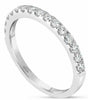 ESTATE WIDE .40CT ROUND DIAMOND 18KT WHITE GOLD CLASSIC LOVE KNOT LINK FUN RING