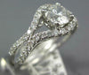 GIA LARGE 1.35CT DIAMOND 14KT WHITE GOLD 3D ROUND INFINITY ENGAGEMENT RING