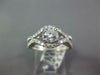 GIA LARGE 1.35CT DIAMOND 14KT WHITE GOLD 3D ROUND INFINITY ENGAGEMENT RING