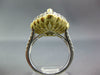 LARGE 4.85CT WHITE & FANCY YELLOW DIAMOND 18KT GOLD PEAR SHAPE ENGAGEMENT RING
