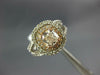GIA LARGE 1.73CT DIAMOND 14KT WHITE & ROSE GOLD CUSHION & ROUND ENGAGEMENT RING