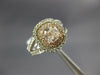 GIA LARGE 1.73CT DIAMOND 14KT WHITE & ROSE GOLD CUSHION & ROUND ENGAGEMENT RING