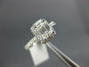 GIA 1.26CT DIAMOND 14KT WHITE GOLD 3D BAGUETTE & ROUND HALO ENGAGEMENT RING