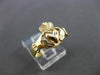 ESTATE SMALL 14KT YELLOW GOLD 3D IRISH CLADDAGH LOVE FRIENDSHIP RING 10mm #24494