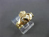 ESTATE SMALL 14KT YELLOW GOLD 3D IRISH CLADDAGH LOVE FRIENDSHIP RING 10mm #24494