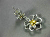ESTATE LARGE 2.05CT WHITE & FANCY YELLOW 18KT TWO TONE GOLD 3D HANGING EARRINGS